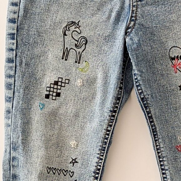 Cat & Jack Unicorn Doodle Jegging GUC Girls size 12 - Picture 7 of 8